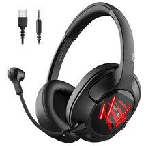 Wired Game Headphones USB/3.5mm Earphones Noise-Canceling E3 Pro Red - £31.37 GBP