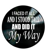 Lp Record Wall Décor With The Song Lyrics To &quot;My Way&quot; On A Real Vinyl Re... - £28.21 GBP