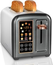 Toaster 2 Slice, Stainless Toaster Lcd Display&amp;Touch Buttons, 50% Faster - $49.99