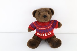 Vtg Y2K Ralph Lauren Spell Out Snowflake Sweater Teddy Bear Stuffed Animal 2000 - £27.50 GBP