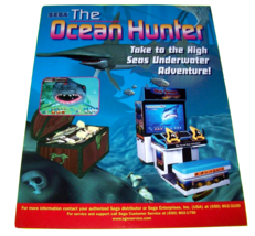 The Ocean Hunter Arcade FLYER Original Video Game Art Jaws Shark Attack Retro - £17.18 GBP