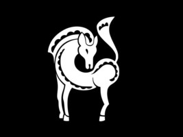 Chinese Astrology Horse 2 Vinyl Decal Car Sticker Wall Truck Choose Size Color - £2.18 GBP+