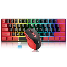 2.4G Wireless Gaming Keyboard And Mouse Combo, Include Mini 60% Merchanical Feel - £63.67 GBP