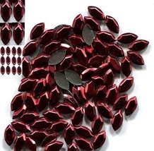 OVAL Facted Rhinestuds  4x8mm  Hot Fix  RED     2 Gross  288 Pieces - £4.57 GBP