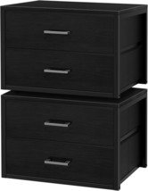 Boluo Stackable Storage Drawers Closet Organizers And Storage Fabric 2 D... - $116.92