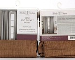 2 Count CHF Window Curtains Sutherland 50&quot; X 95&quot; Mocha Rod Pocket Panel - $49.99