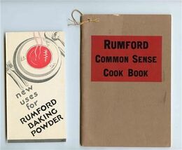 RUMFORD Baking Powder Common Sense Cook Book &amp; New Uses Brochure 1930's - $17.82