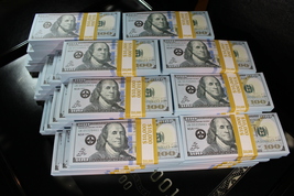 10,000 $ - Prop Money Full Print 1:1 COPY 100 Dollars Bills Real Looking CASH - £9.02 GBP
