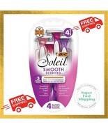 BIC Soleil Smooth Women’s Disposable Razors, 3 Blades, Moisture Strip, 4... - £5.58 GBP