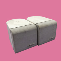 Pair of Bose Single Cube Speakers for Lifestyle Acoustimass White #U9384 - £23.89 GBP