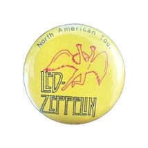 Led Zeppelin North American Tour Yellow Lapel Pin - $19.39