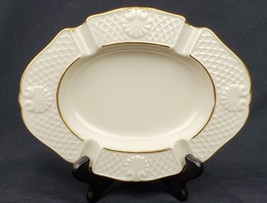 Vintage Lenox Aegean Shell Oval Ashtray Ivory 24K Gold Trim 8 x 6 USA Excellent - £19.17 GBP