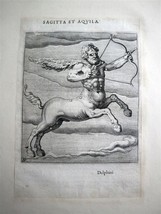 HYGINUS HENIOCHUS Sagittarius Astronomy Astrology Original ca1681 Engrav... - £70.99 GBP
