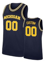 Any name michigan wolverines basketball jersey navy blue   1 thumb200