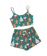 Christmas Gingerbread Cocoa PJ Sz 12 Loungewear Pajamas Cami Top/Shorts ... - $18.00