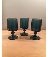 Denim blue goblets set of 3 made by Colony/Indiana Glass in the Nouveau ... - £19.64 GBP