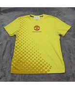 Manchester United Shirt Mens L Yellow Short Sleeve Round Neck Soccer T S... - £23.28 GBP