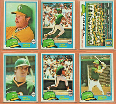 1981 Topps Oakland Athletics Team Lot w/Traded Series 31 diff - $6.75