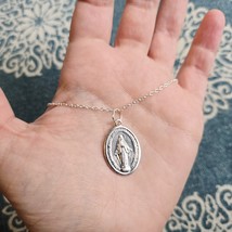 Vintage Dainty Miraculous Medal Virgin Mary Necklace - $39.99