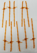 Barbed Wire Drink Stirrers Zoo Picks Texas Western Gold Amber Color Set ... - $9.45