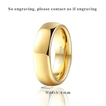 Men Women&#39;s Classic Anniversary Ring 8mm GolAlliance Tungsten Wedding Engagement - £19.76 GBP