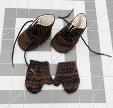 American Girl Caroline&#39;s Ice Skating Brown Black Boots And Mittens Only ... - $39.99