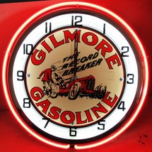 Gilmore Double Red Neon Clock 18" - £276.63 GBP