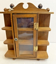 VTG Wood Japan Knick Knack Cabinet With Shelves And Door 8.5x7x2” - €20,28 EUR