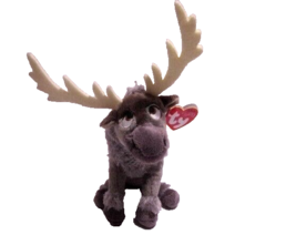 Disney’s Frozen Reindeer  TY Beanie Baby Sparkle Sven Plush 6 1/2&quot; 2015 With Tag - £6.33 GBP