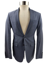 Calvin Klein Men&#39;s Small Dark Blue Stretch Wool 36R Suit Coat - $10.88