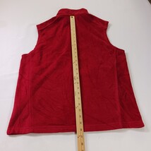 Columbia Granite Mountain Fleece Vest Men's Medium Red Full Zip Pockets XM1024 image 7