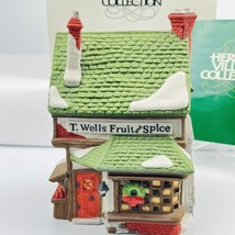 Dept 56 T. Wells Fruit and Spice Shop 1988 Dickens Village Retired W/ li... - £19.02 GBP