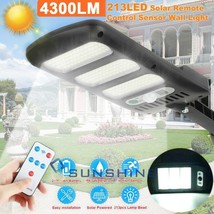 4300Lm 213Led Outdoor Solar Street Wall Light Sensor Pir Motion Led Lamp... - $41.75