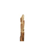 Wolf Walking Stick Carving in Hardwood - Hiking Stick, Staff - Dog Carvi... - £74.52 GBP