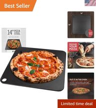 Pizza Steel for Oven, Durable Steel Platform with Finger Hole for Baking... - $81.53