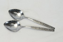 Oneida Malibu Wm A Rogers Oval Soup Spoons 6-3/4&quot; Stainless  Lot of 2 - $14.69