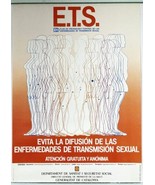 Vintage Poster Prevencion y Control de ETS STD Catalnuya 1982 - £29.08 GBP