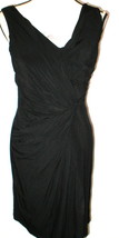 New Womens LBD NWT 10 Italy Designer Dress 46 PF Paola Frani Black Jersey Crepe  - £553.84 GBP
