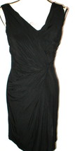 New Womens LBD NWT 10 Italy Designer Dress 46 PF Paola Frani Black Jersey Crepe  - £548.22 GBP