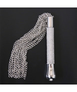 Diamond Handle Iron Weighted Chain Beard Whip Flogger Handle Spanking - $21.00