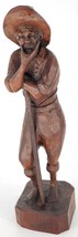 Antonio Zeppellini Signed Sculpture Carved Wood Old Man Statue Figure ZD... - £304.47 GBP