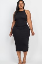 Plus Size Open Back Criss-cross Midi Fashion Dress Size 1XL - $169.61 MXN