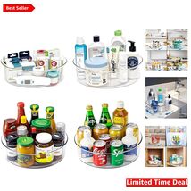 Elegant 11.5" Clear Lazy Susan - Multi-Purpose Turntable for Kitchen &amp; V... - $52.42