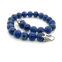 David Yurman Authentic Estate Lapis Lazuli Mens Spiritual Bracelet Silver DY458 - £193.91 GBP