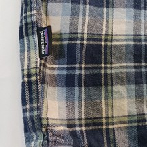 Patagonia Pocket Men's Blue & White Organic Cotton Flannel Shirt Long Sleeve M image 9