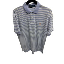 Polo Ralph Lauren Mens Size Medium Short Sleeve Polo Light Blue Shirt Go... - £19.75 GBP