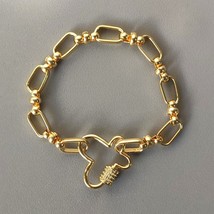 Women Punk Gold Plating Chain Bracelet 2020 Trend Hip Hop мужской браслет Openab - £21.16 GBP