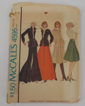 Mccalls Pattern #4595 Vtg 70&#39;S Misses Sz 16 Jacket Tango Skirt Pants Uncut 1975 - £7.81 GBP