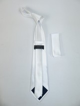 Men's Woven Tie Hankie Set J.Valintin Private Collection R80 White Pique image 2