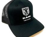 RAM Trucks Logo Black Mesh Trucker Curved Bill Adjustable Snapback Hat - $15.63